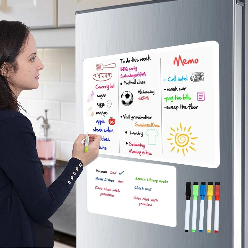 Magnetic Whiteboard Calendar - 1Pc Flexible Magnetic Whiteboard Stickers A3+A4
