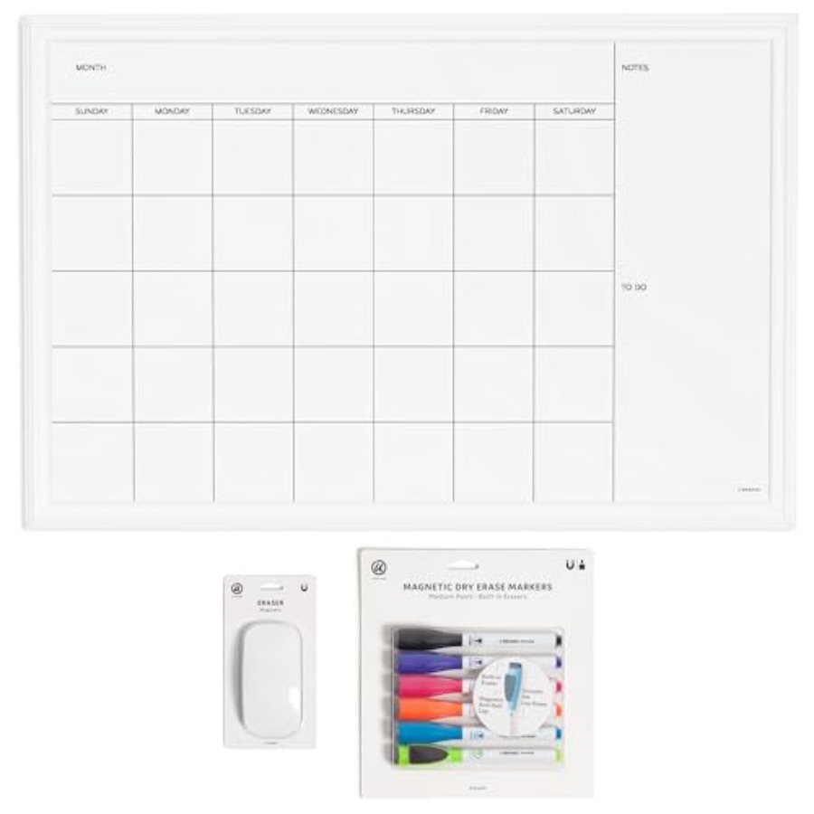 Magnetic Whiteboard Calendar - Bundle of Magnetic Dry Erase Calendar