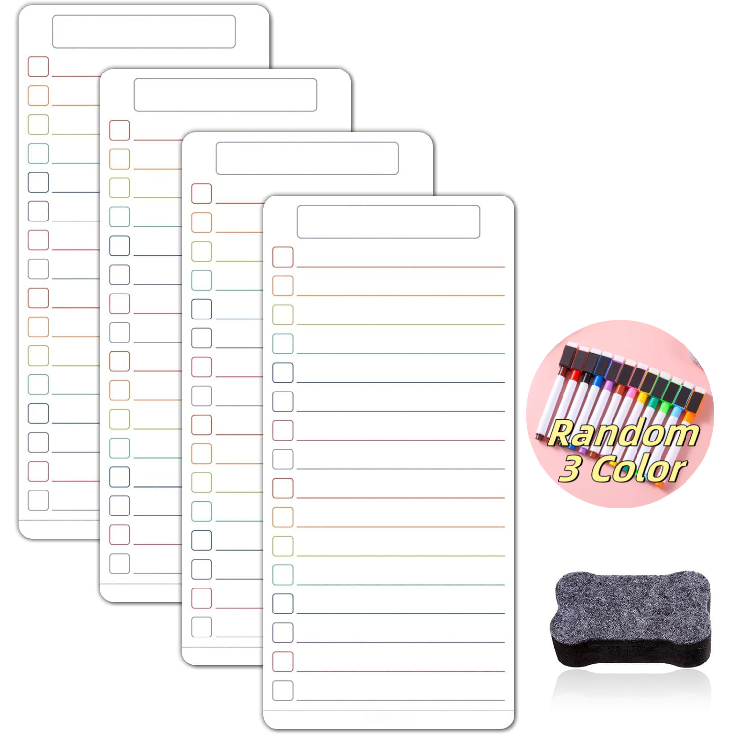Magnetic Whiteboard Calendar - Dry Erase List Board Fridge Magnetic,