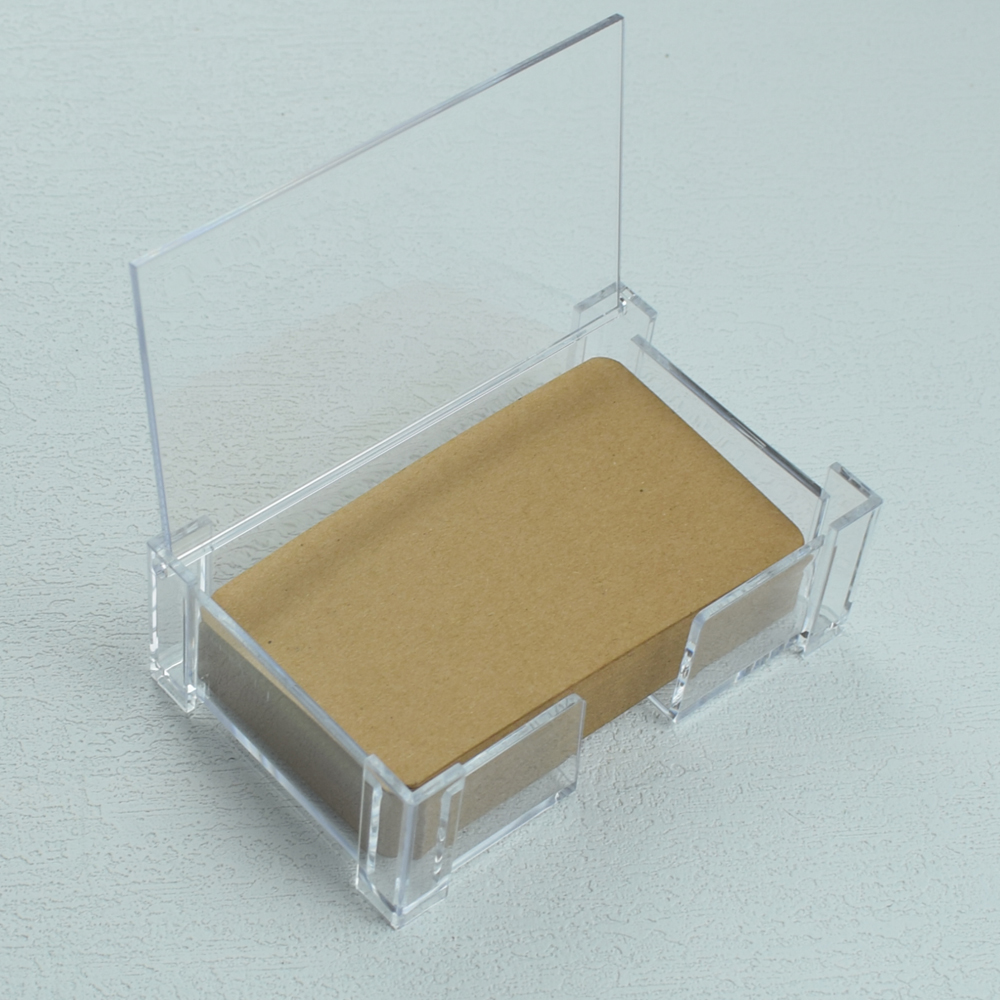 Cubicle Shelf Organizer - Transparent Acrylic Desktop Business Card Holder