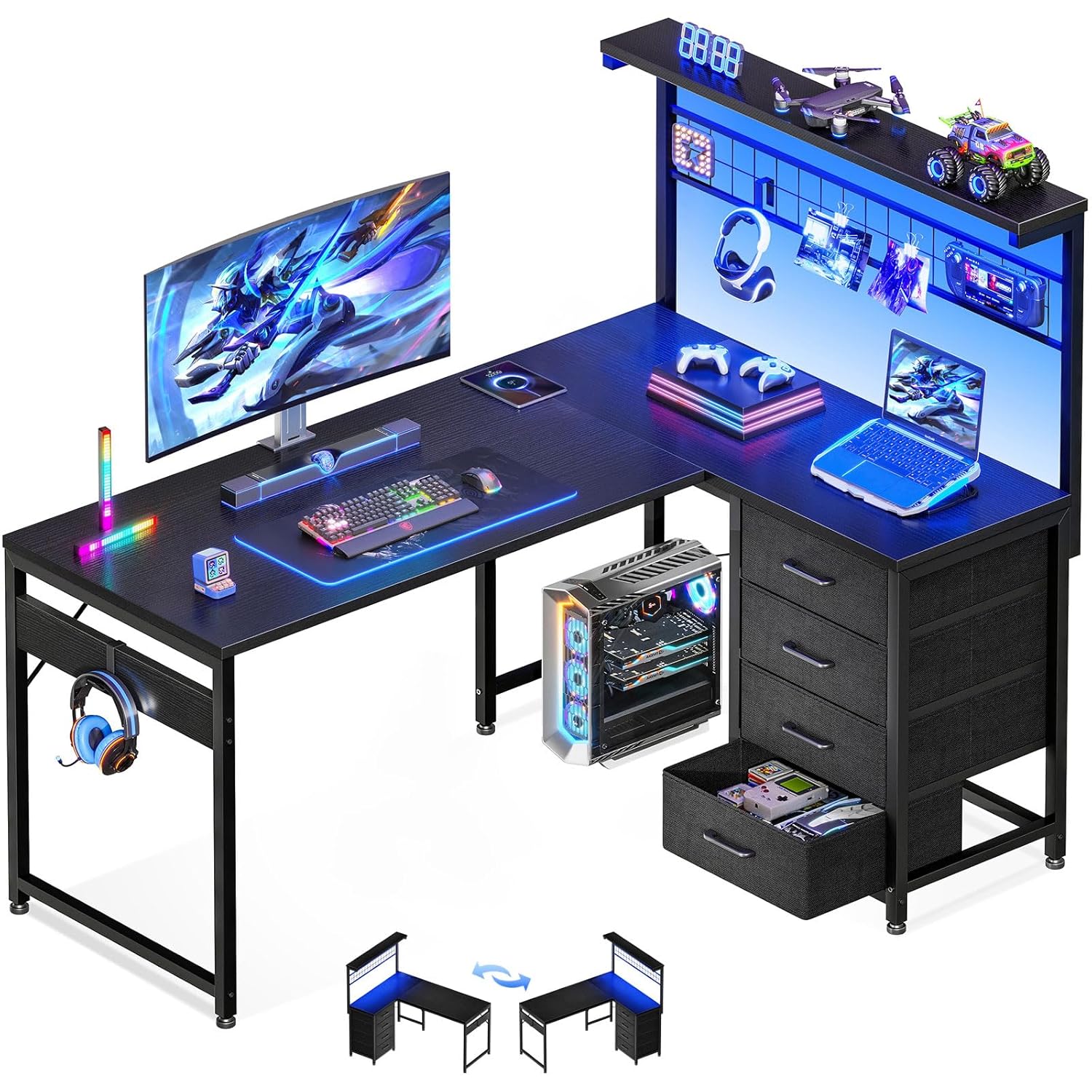 Gaming Desk With Hutch - 43