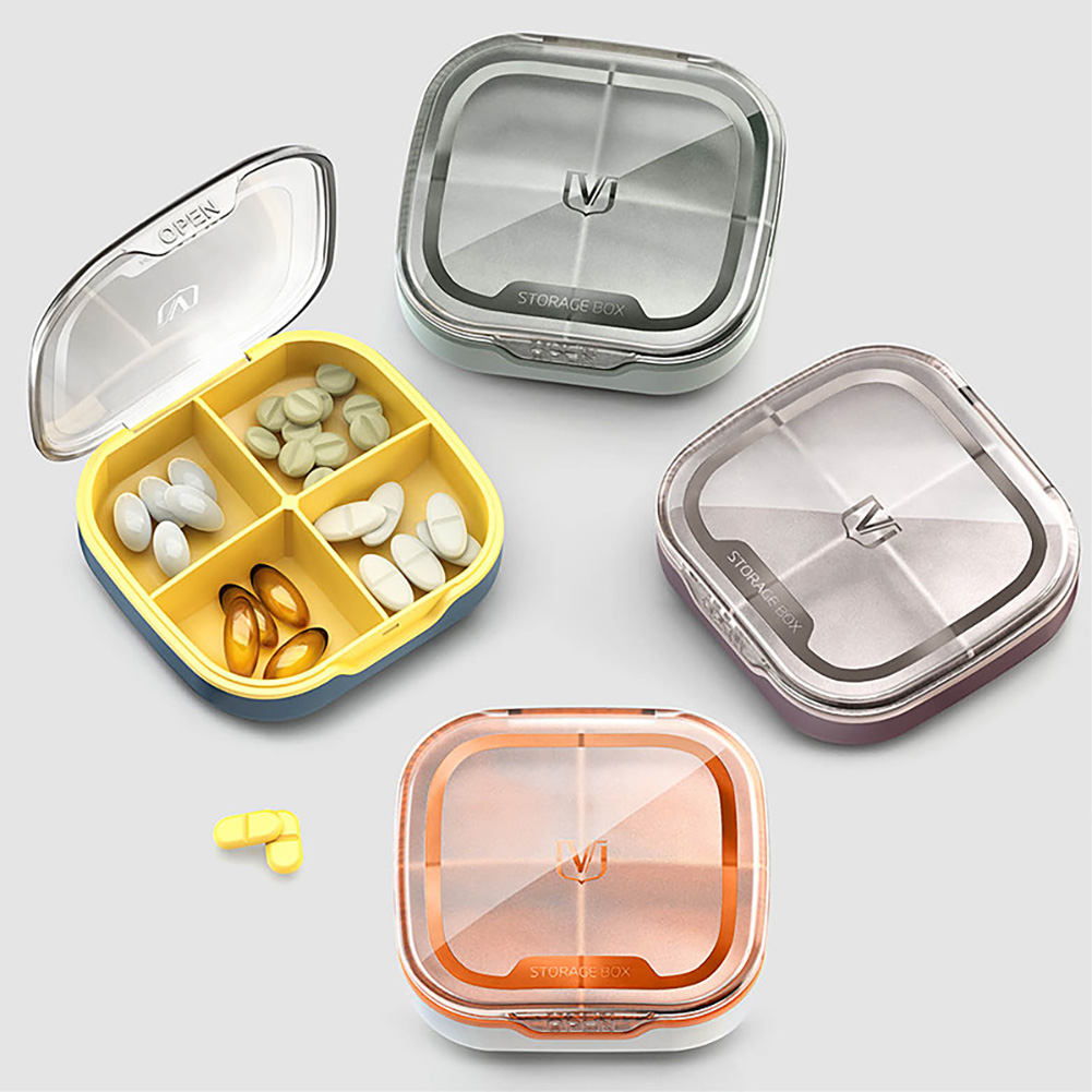 Partition Screen Divider - 4/6 Grids Pill Storage Box Travel