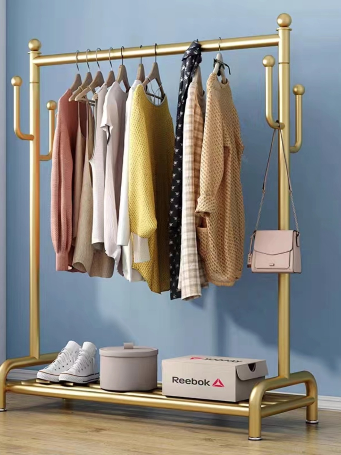 Coat Rack Standing - Elegant Simple Floor-standing Coat Rack for