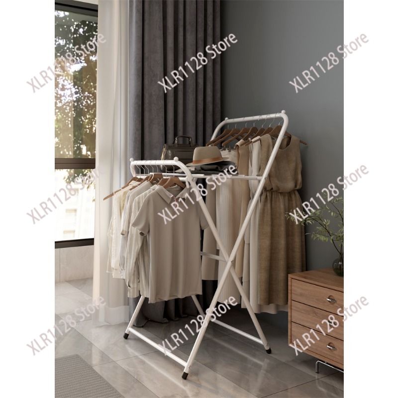 Coat Rack Standing - Household Indoor Clothes Rack Simple Foldable