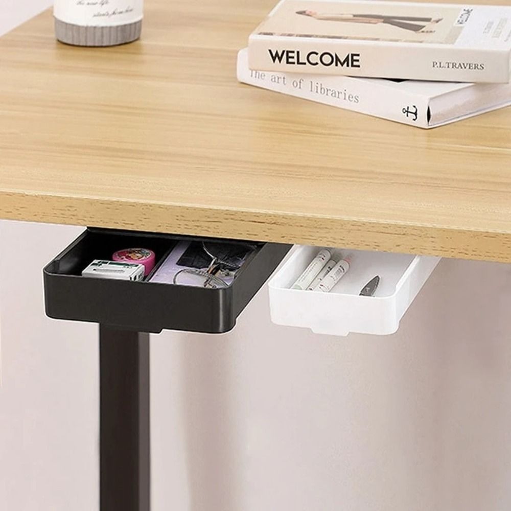 Cubicle Shelf Organizer - 1pc Self-Adhesive Table Shelf Storage Box