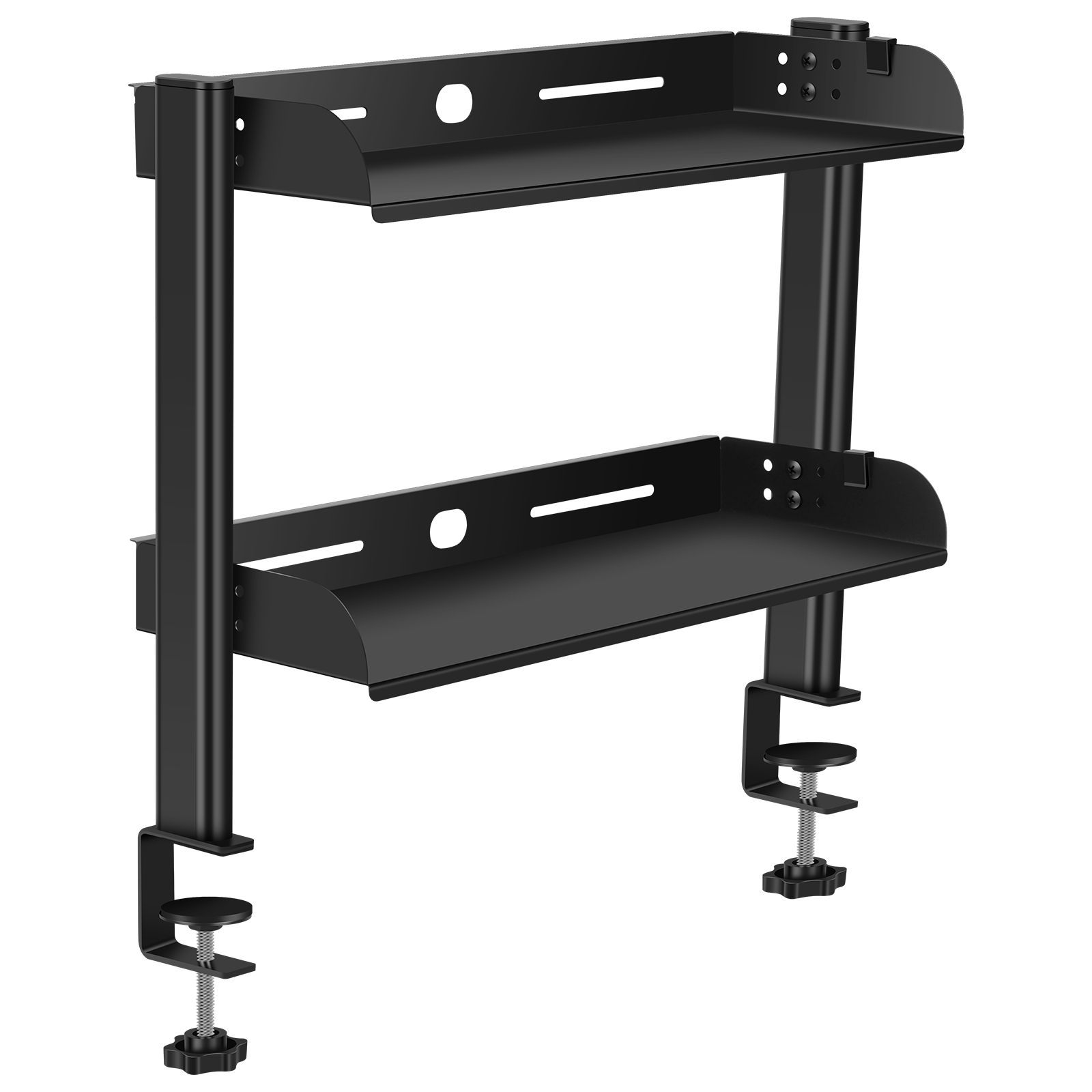 Cubicle Shelf Organizer - 2 Tiers Clamp-on Desk Shelf No