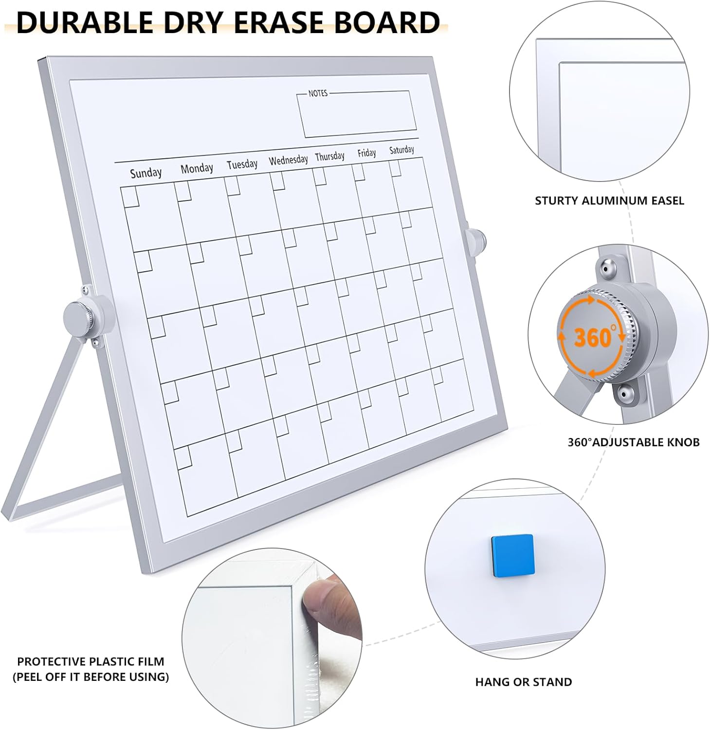 16x12in Magnetic Double-Sided  – обзор и цена Magnetic Whiteboard Calendar