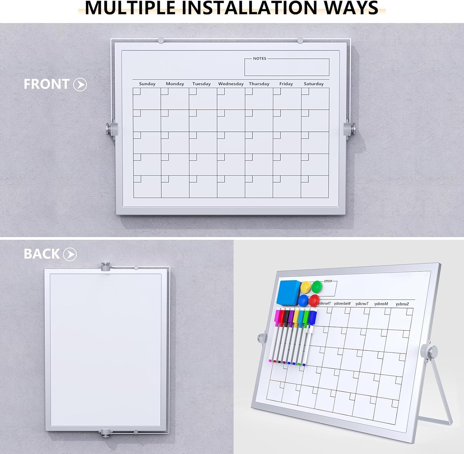 16x12in Magnetic Double-Sided  – обзор и цена Magnetic Whiteboard Calendar