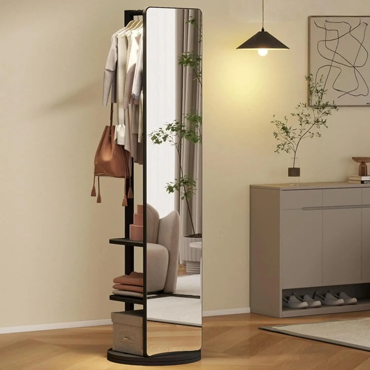 Solid Wood Full Length Mirror  – обзор и цена Coat Rack Standing