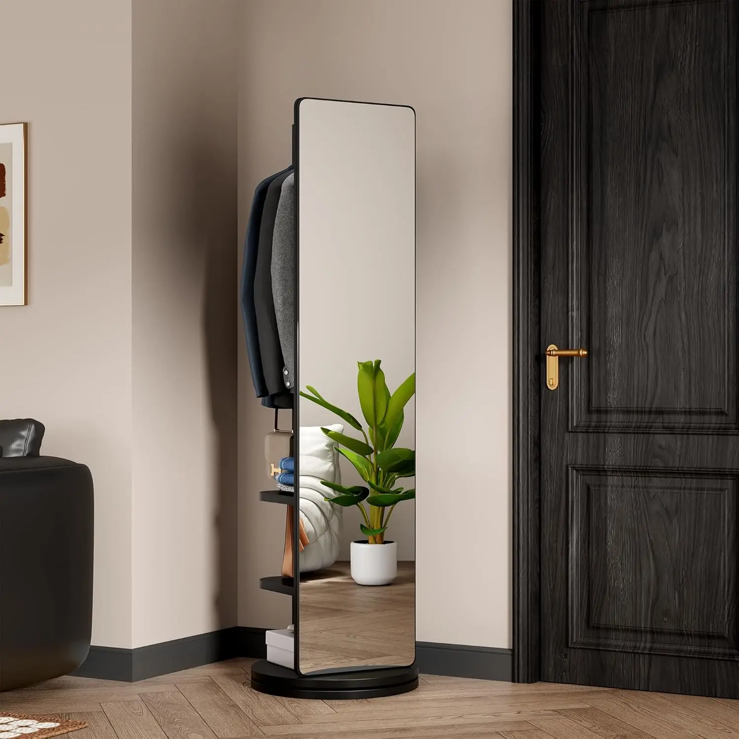 Solid Wood Full Length Mirror  – обзор и цена Coat Rack Standing