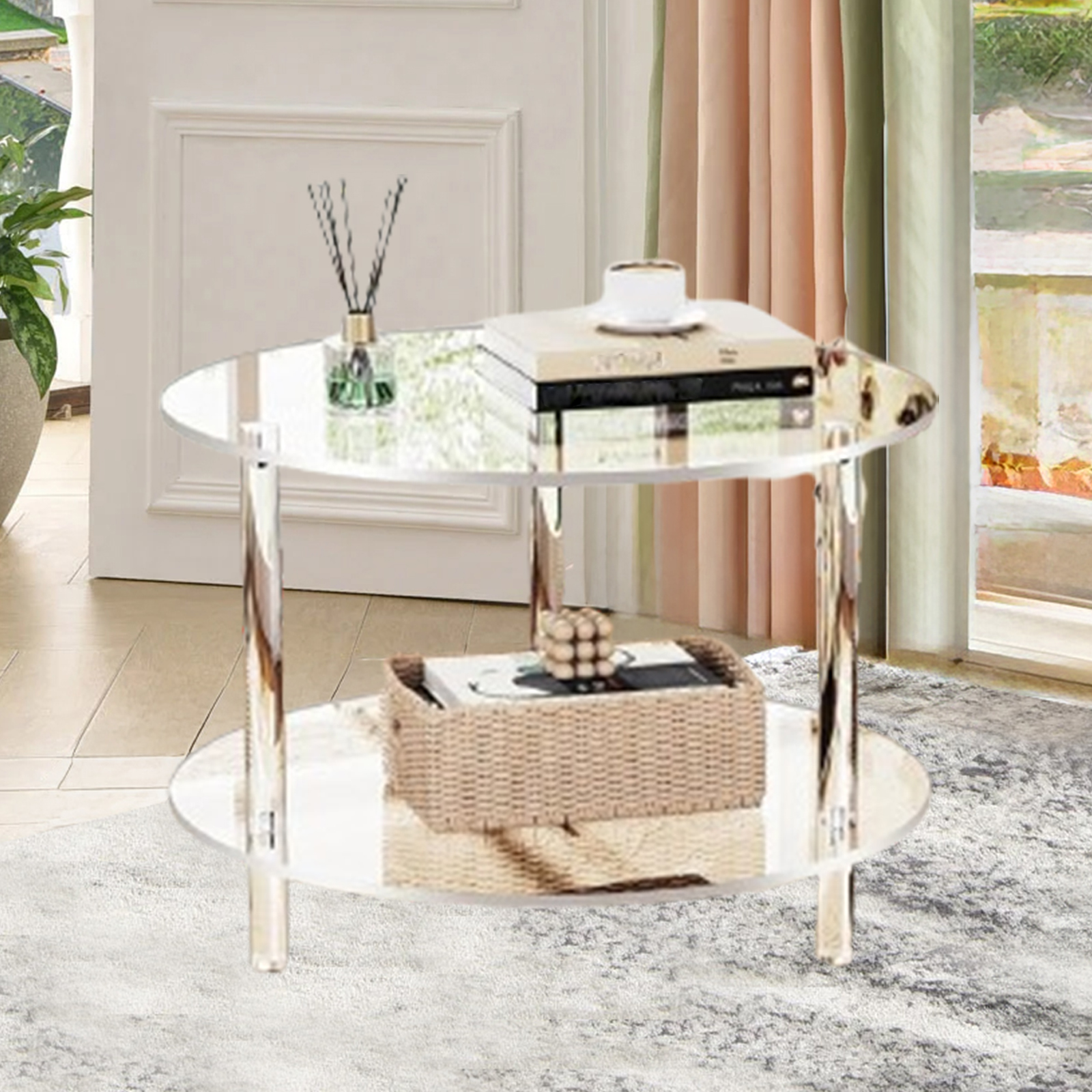 Acrylic Round Side Table, Easy – обзор и цена Office Furniture In China