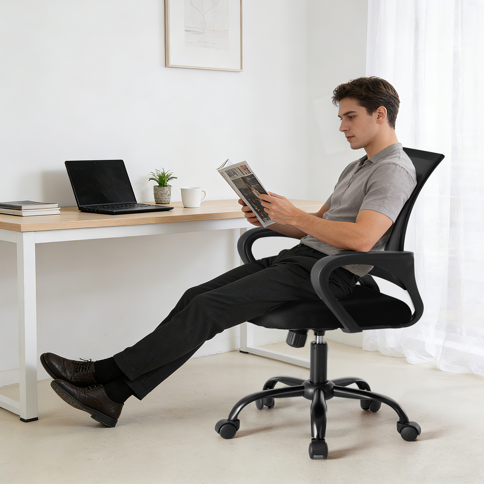 JHK Ergonomic Fixed Armrest Of – обзор и цена Gaming Desk With Hutch