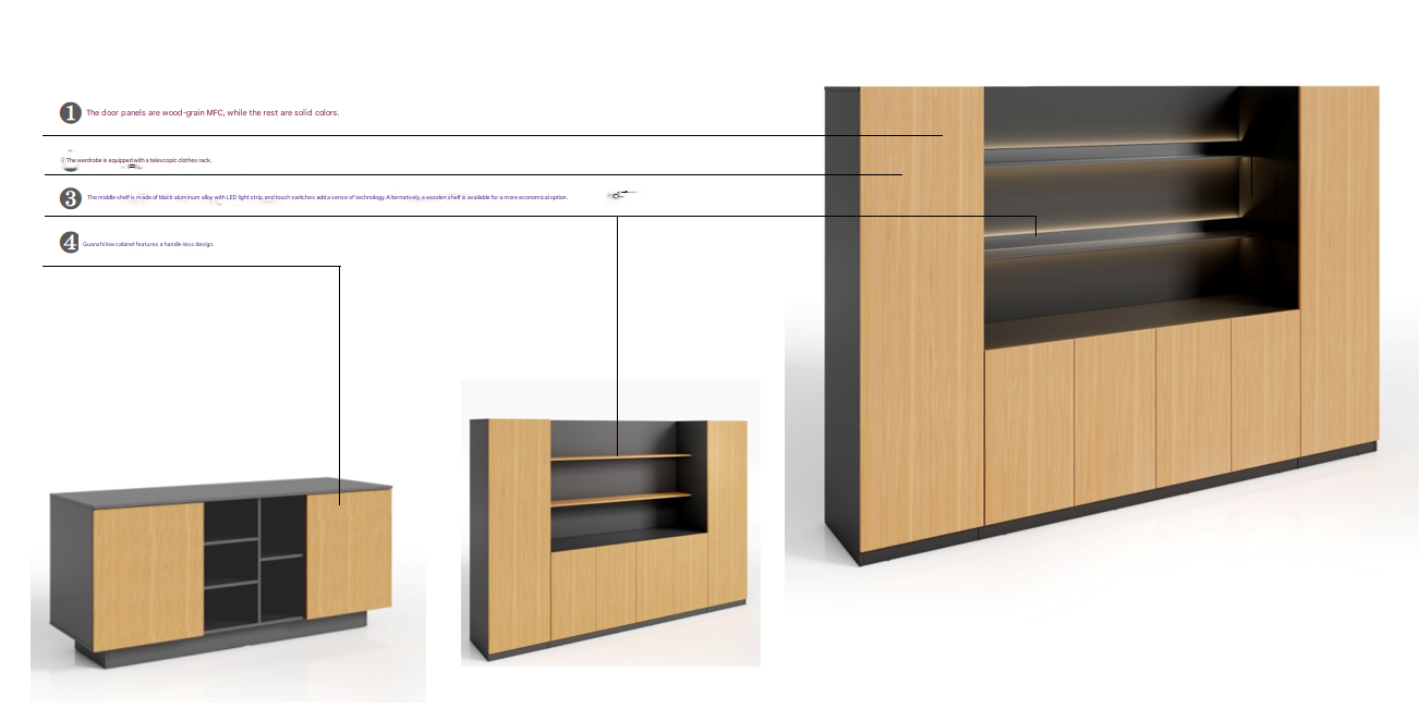 Best Selling MFC Credenza Fili – обзор и цена Office Furniture Credenza