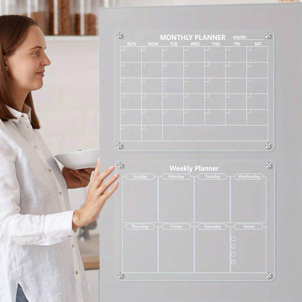 Transparent Acrylic Writing Bo – обзор и цена Magnetic Whiteboard Calendar