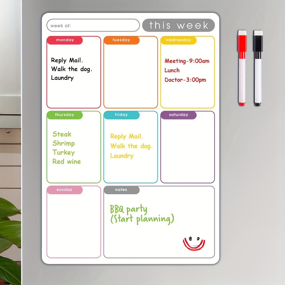 A4 Magnetic Weekly Planner, Er – обзор и цена Magnetic Whiteboard Calendar