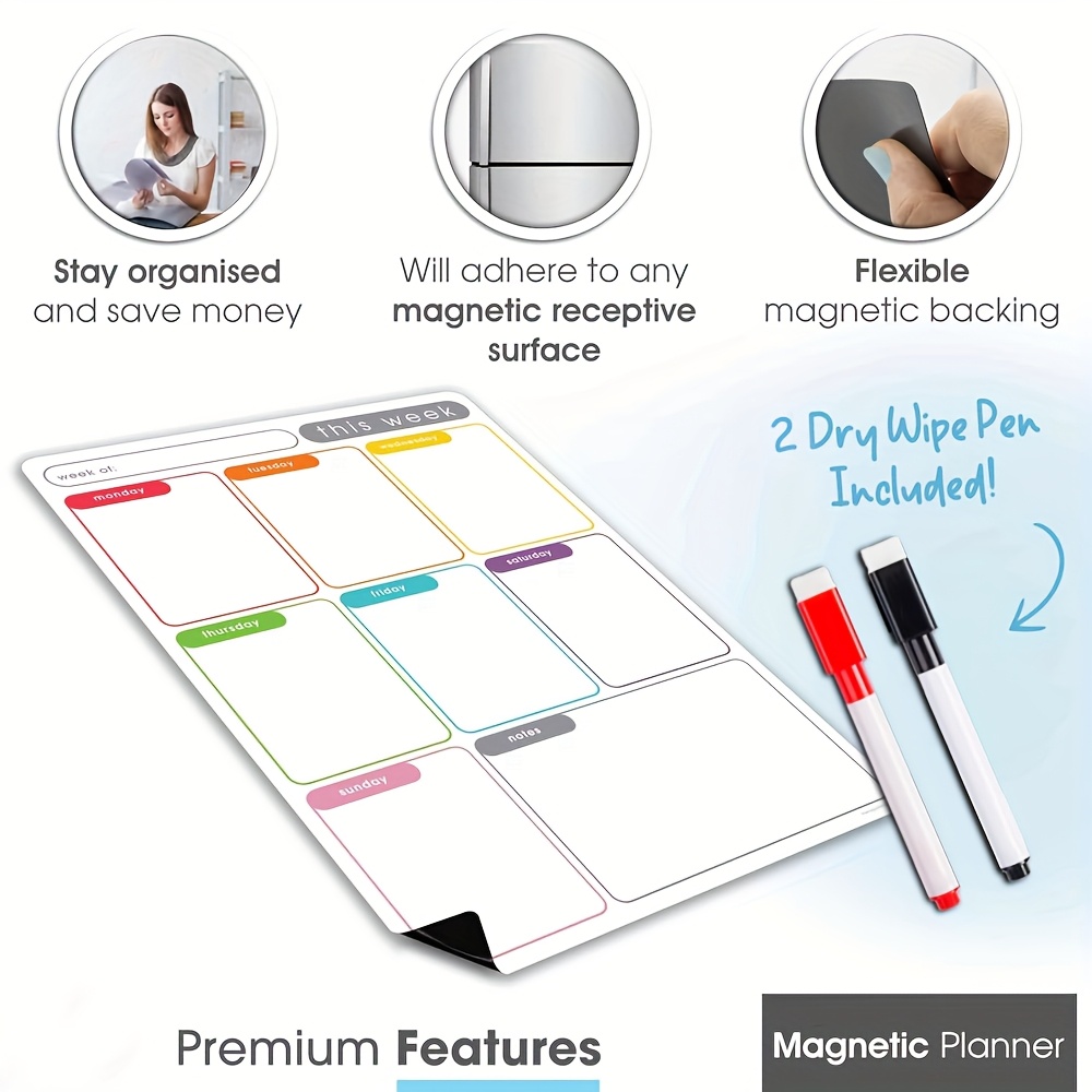 A4 Magnetic Weekly Planner, Er – обзор и цена Magnetic Whiteboard Calendar