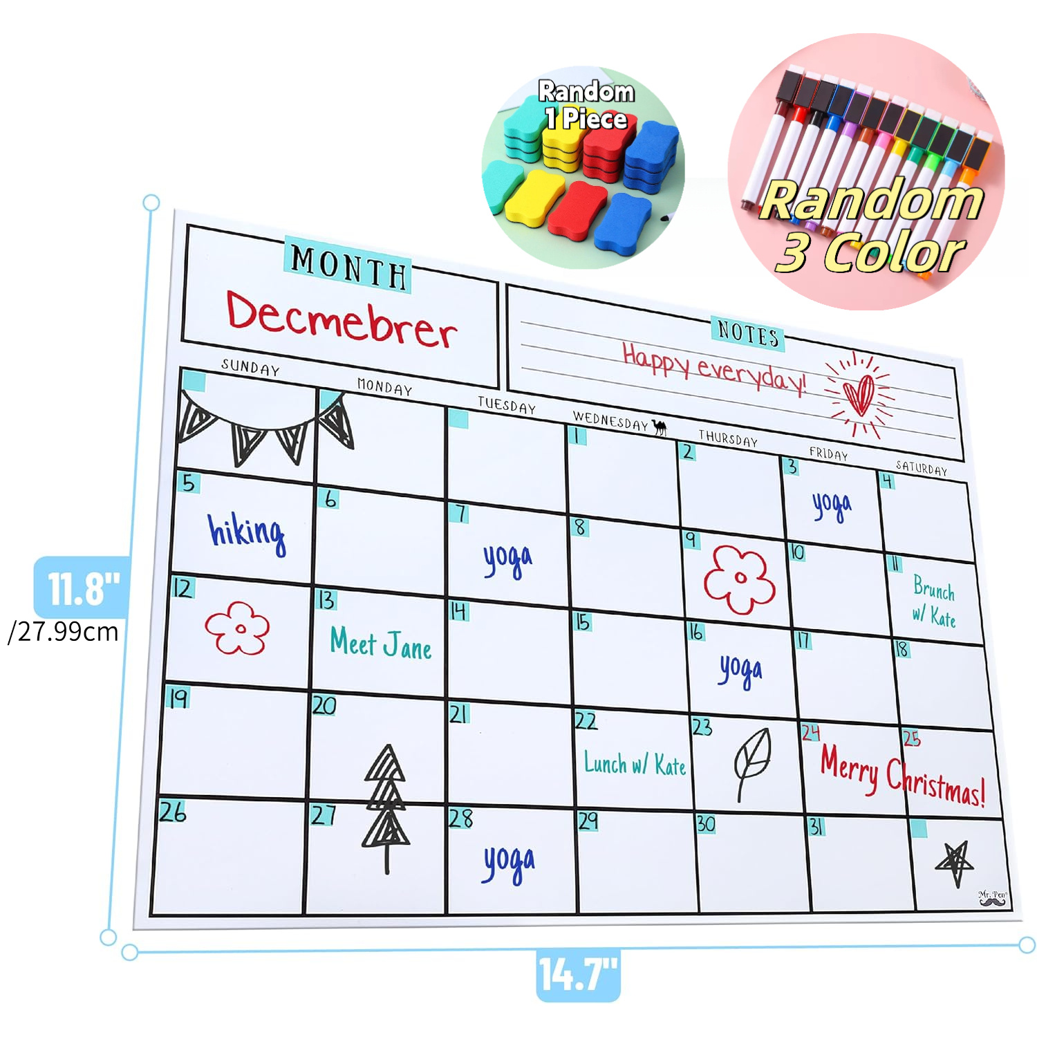 Magnetic Dry Erase Calendar, 1 – обзор и цена Magnetic Whiteboard Calendar