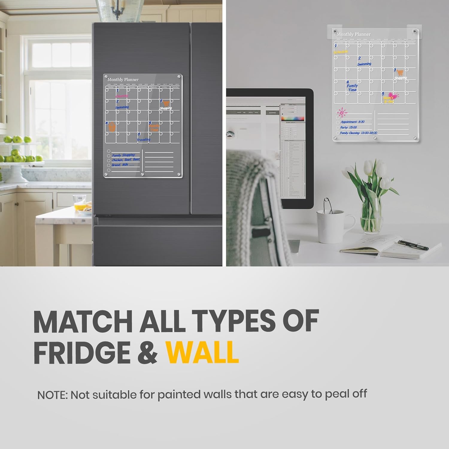 Clear Acrylic Magnetic Fridge  – обзор и цена Magnetic Whiteboard Calendar