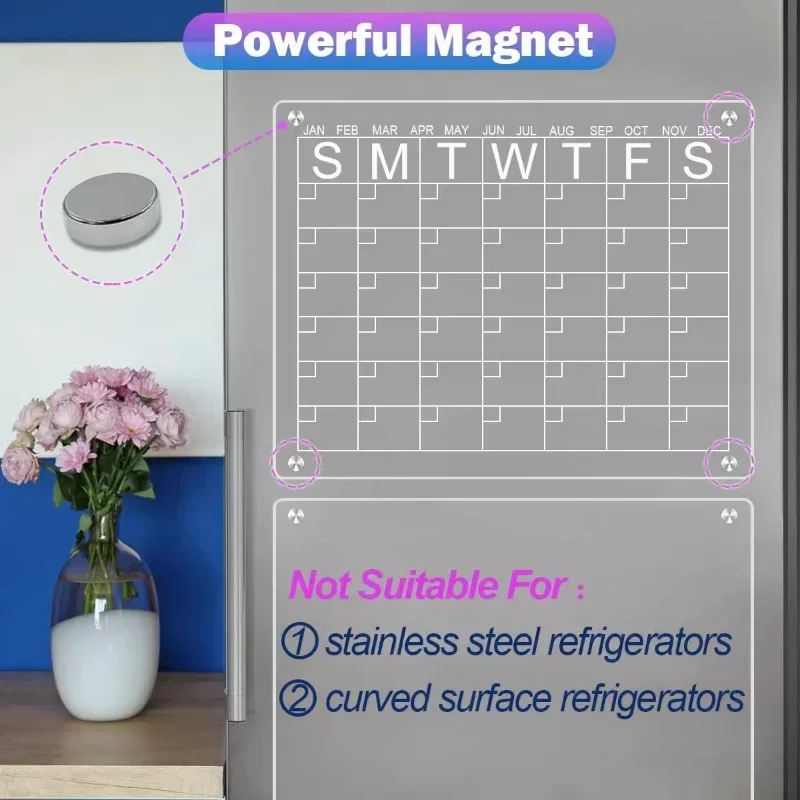 Fridge Magnet Sticker Clear Ac – обзор и цена Magnetic Whiteboard Calendar