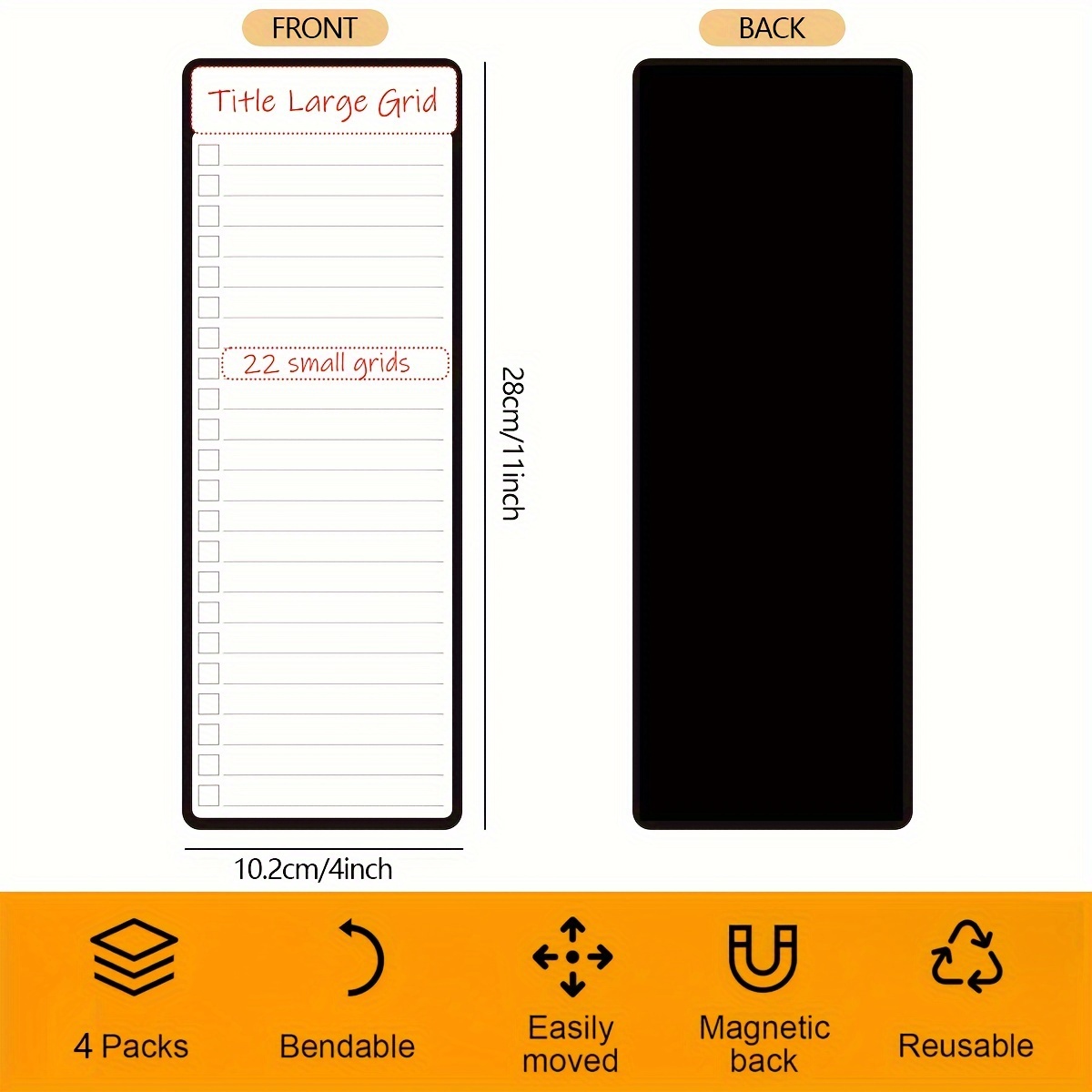 4pcs Magnetic Dry Erase List B – обзор и цена Magnetic Whiteboard Calendar