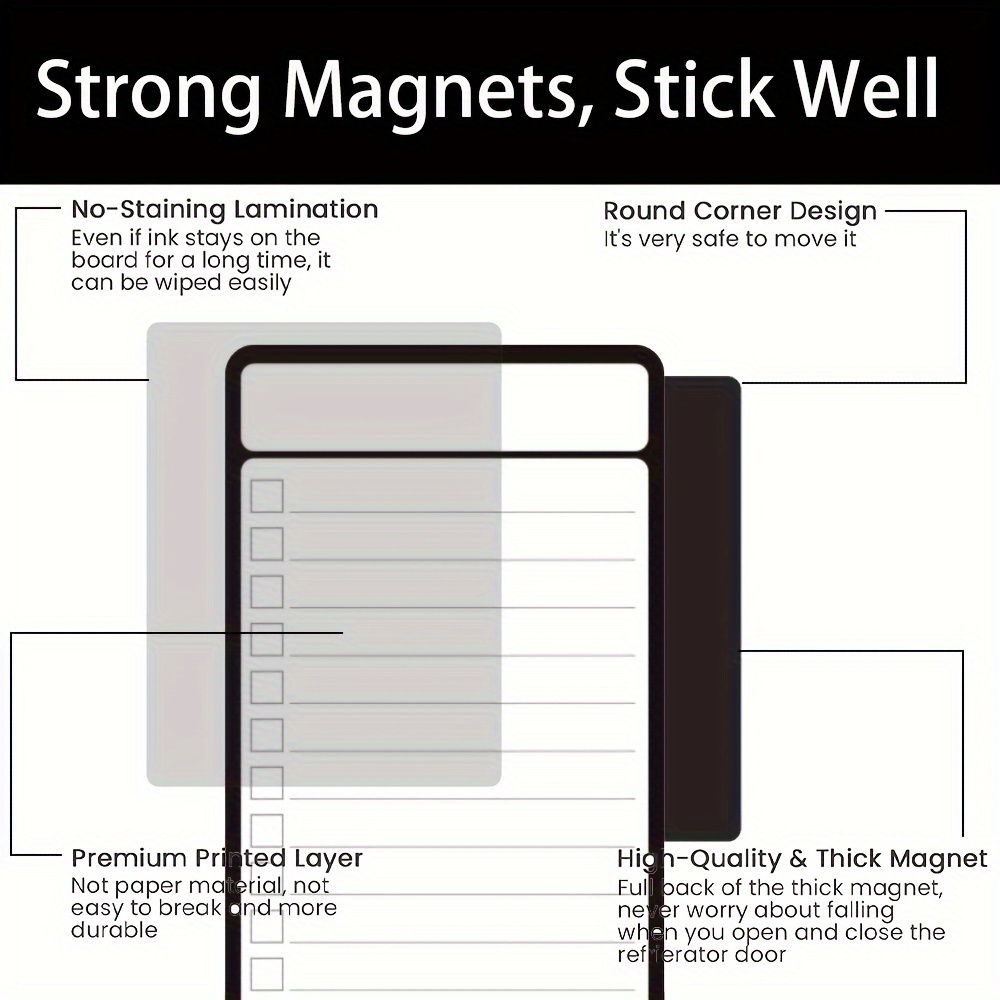 4pcs Magnetic Dry Erase List B – обзор и цена Magnetic Whiteboard Calendar