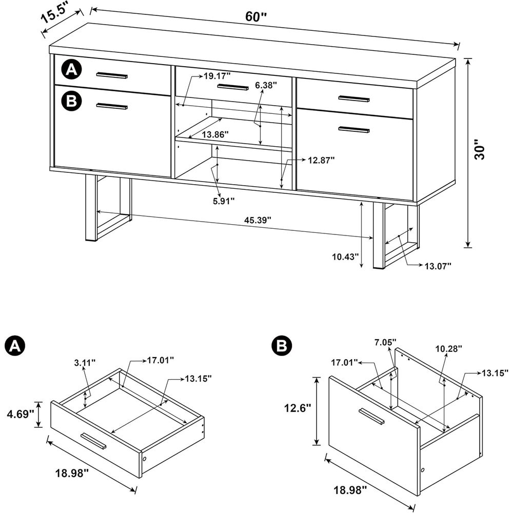 Contemporary Home Office Furni – обзор и цена Office Furniture Credenza