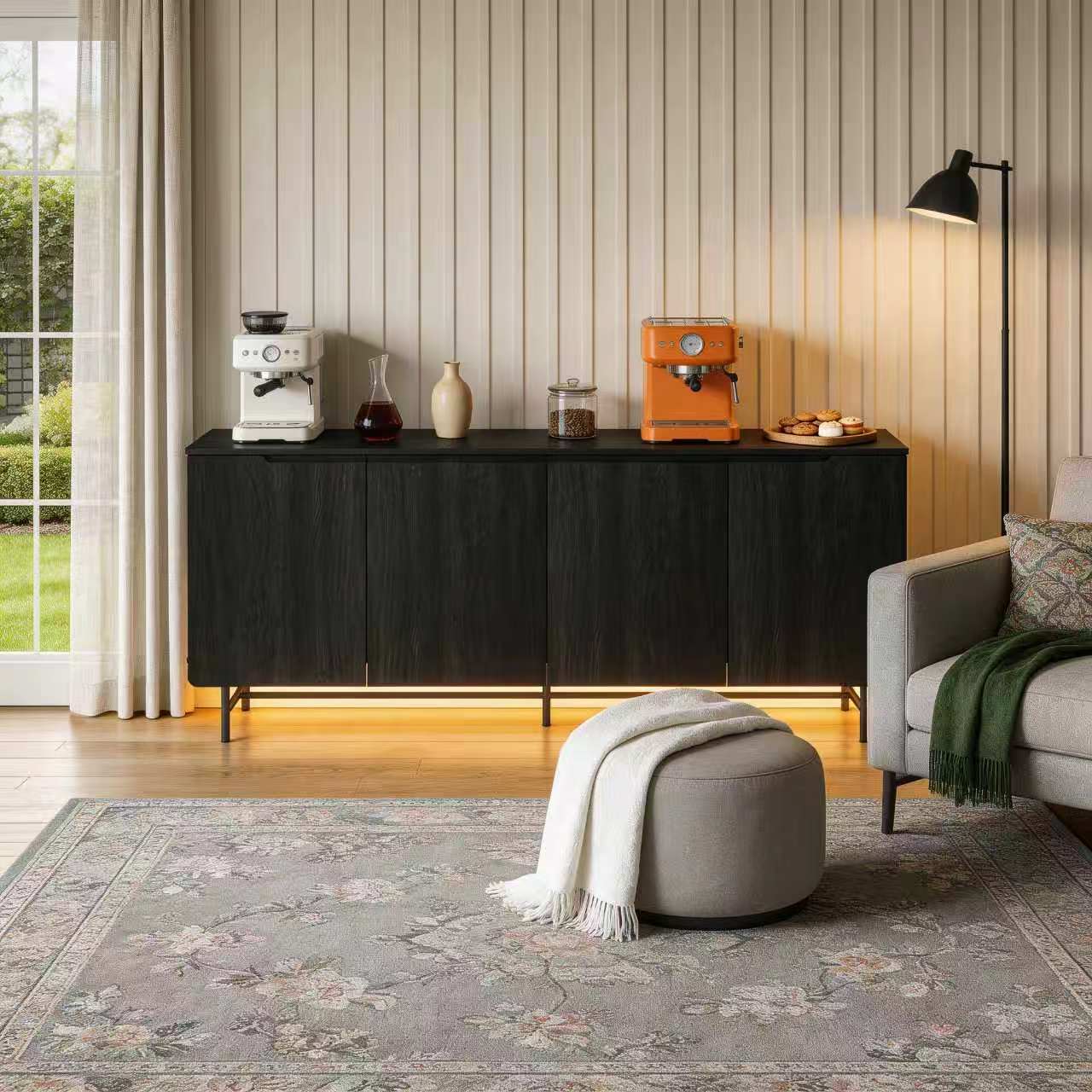 68in Large Fluted Sideboard Ca – обзор и цена Office Furniture Credenza