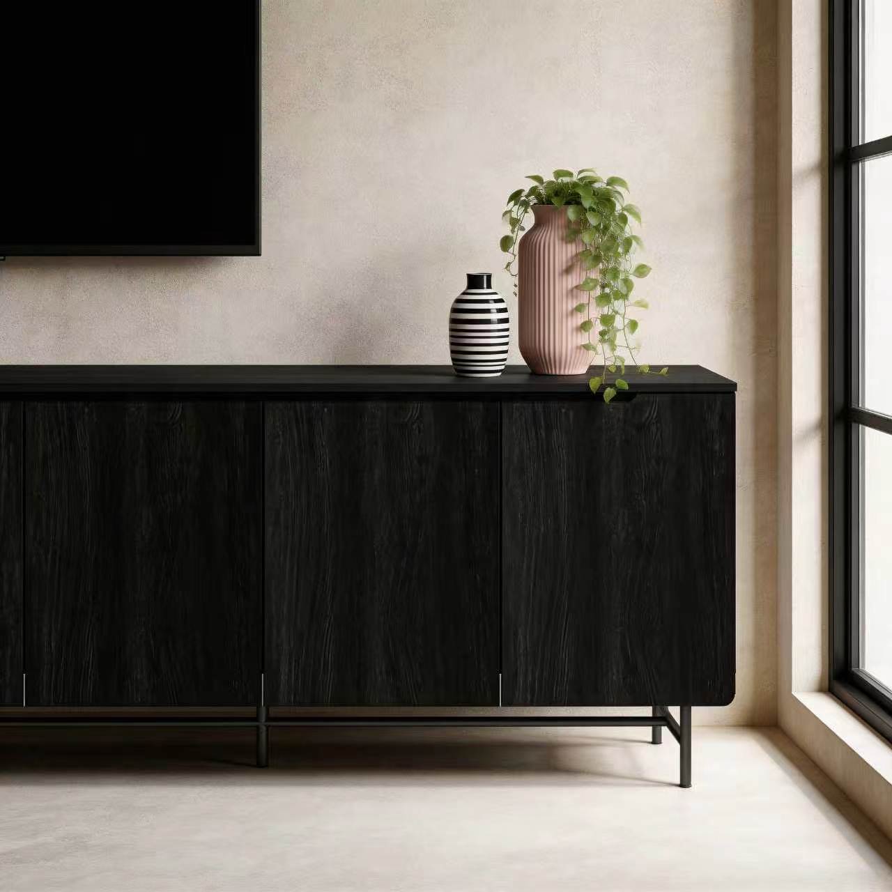 68in Large Fluted Sideboard Ca – обзор и цена Office Furniture Credenza