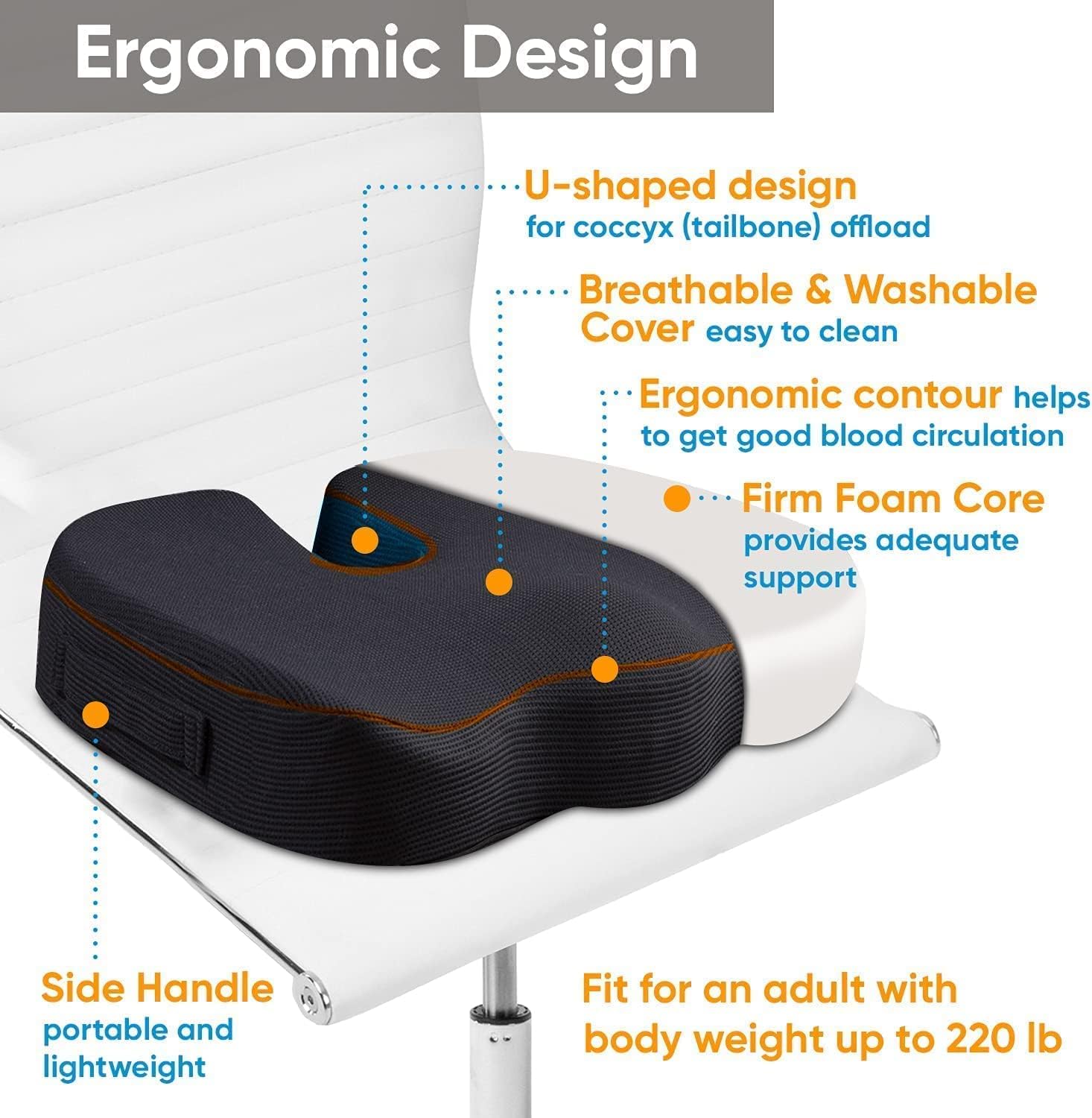 Travel Seat Cushion Memory Foa – обзор и цена Visitor Chair Padded