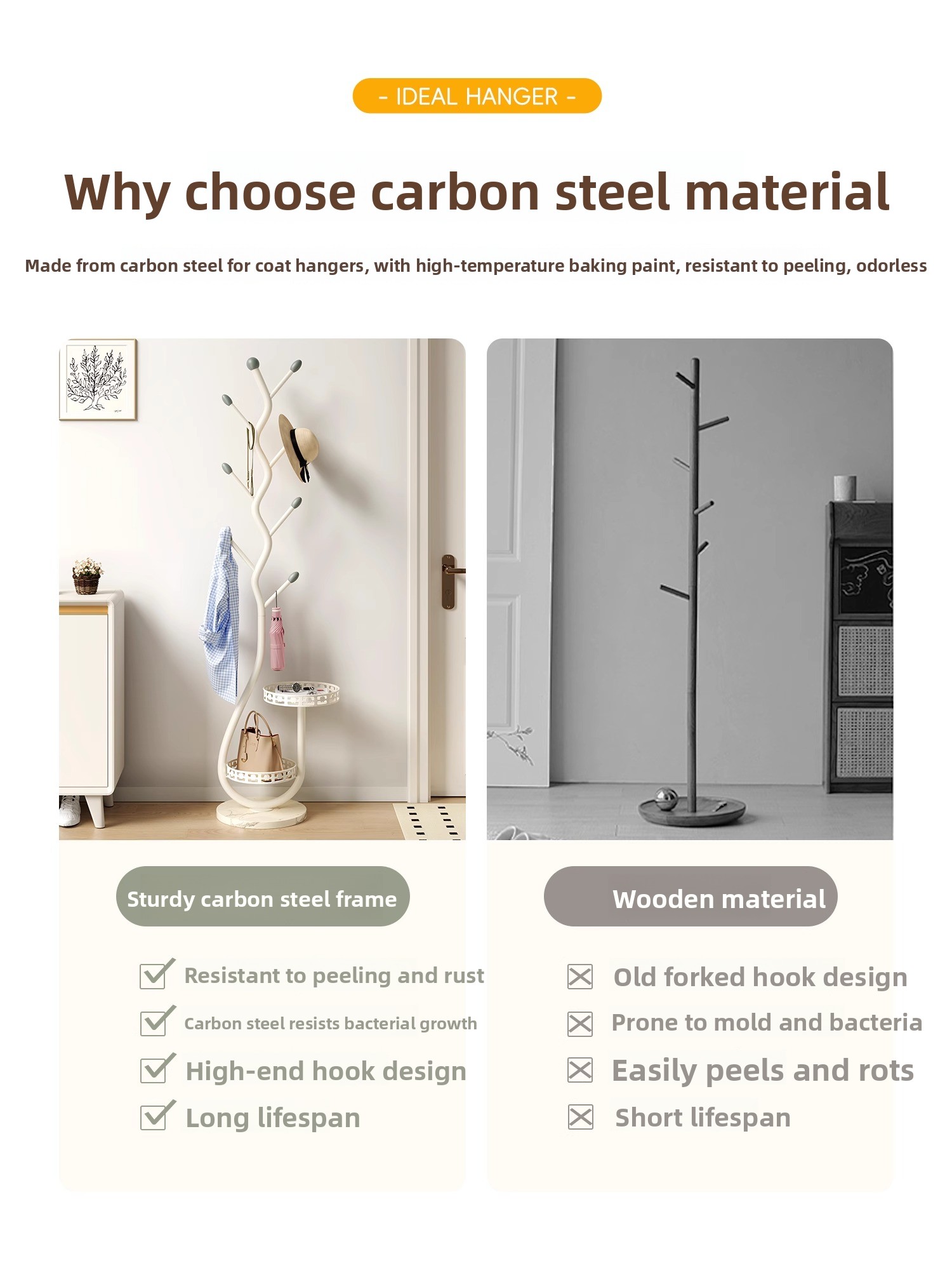 Nordic Style Carbon Steel Clot – обзор и цена Coat Rack Standing