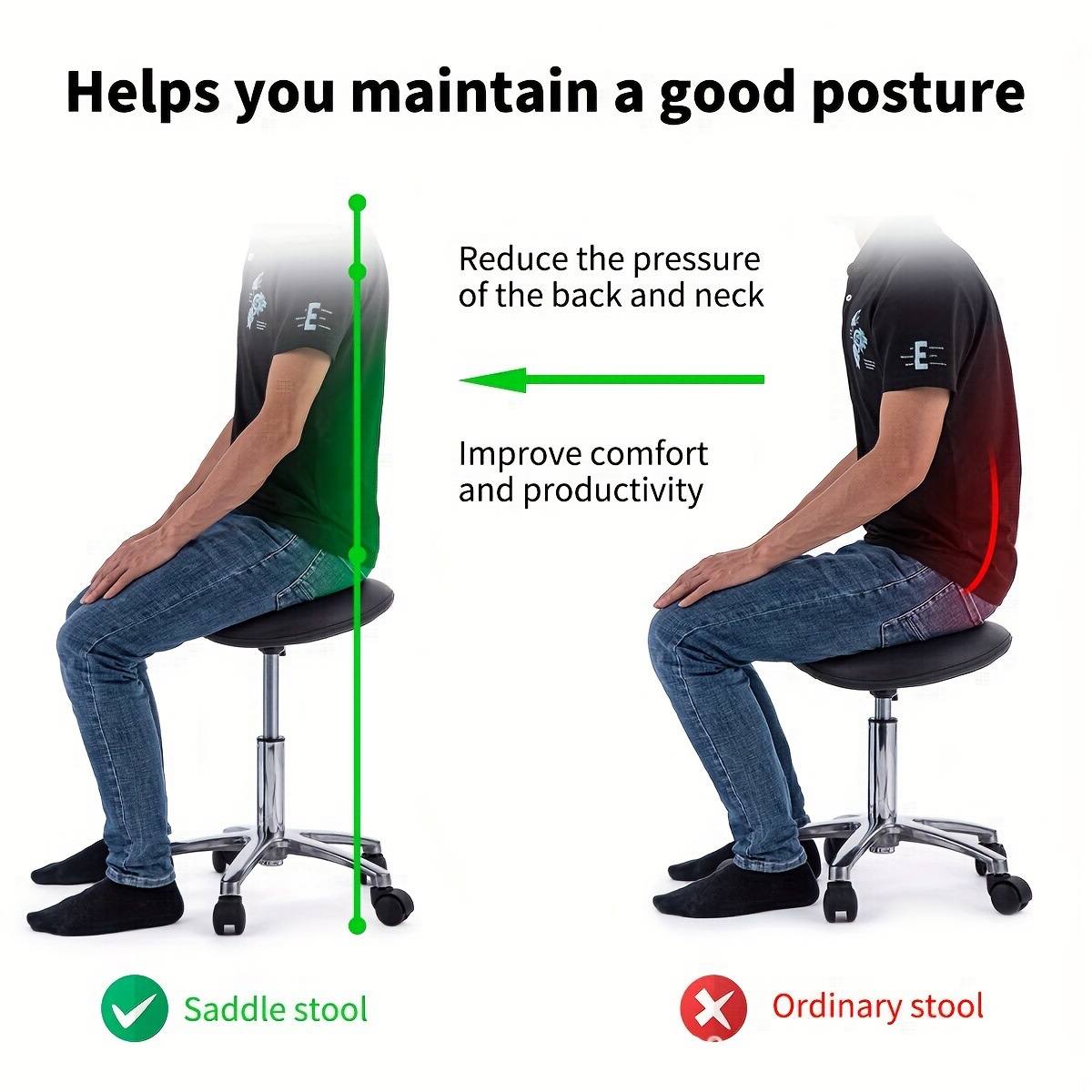 Saddle Stool Rolling Swivel SP – обзор и цена Office Furniture In China