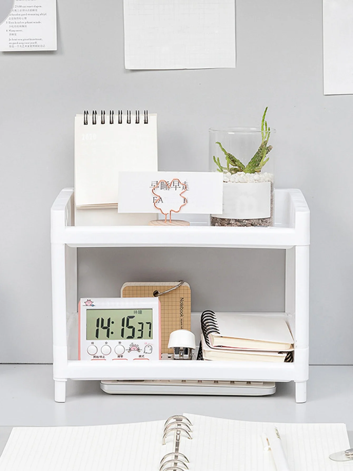 PP Desktop Double Layer Storag – обзор и цена Cubicle Shelf Organizer