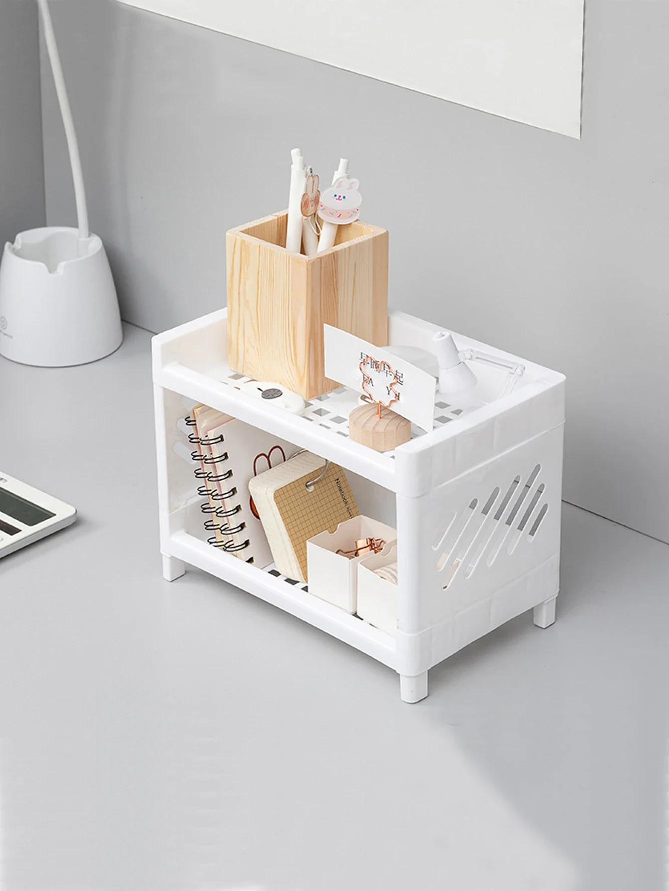 PP Desktop Double Layer Storag – обзор и цена Cubicle Shelf Organizer