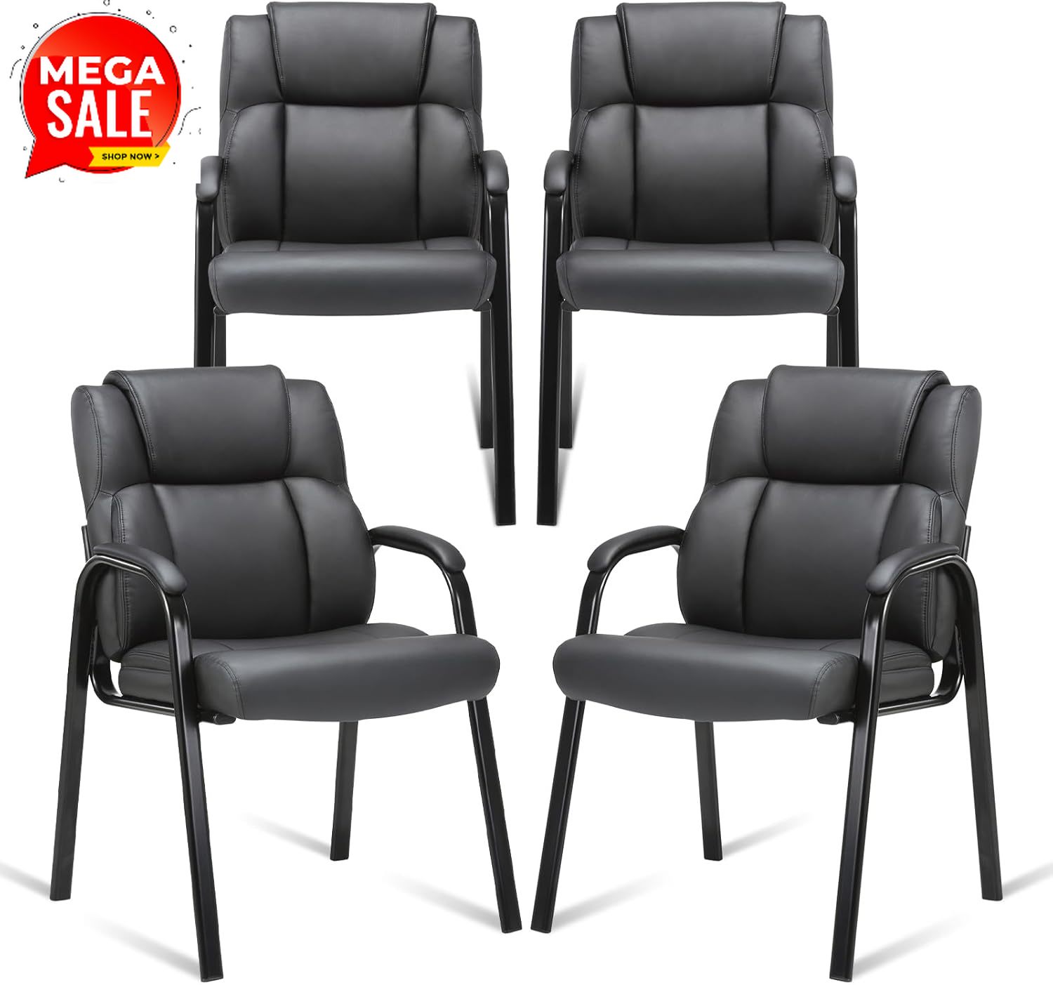 Leather Guest Chair with Padde – обзор и цена Visitor Chair Padded