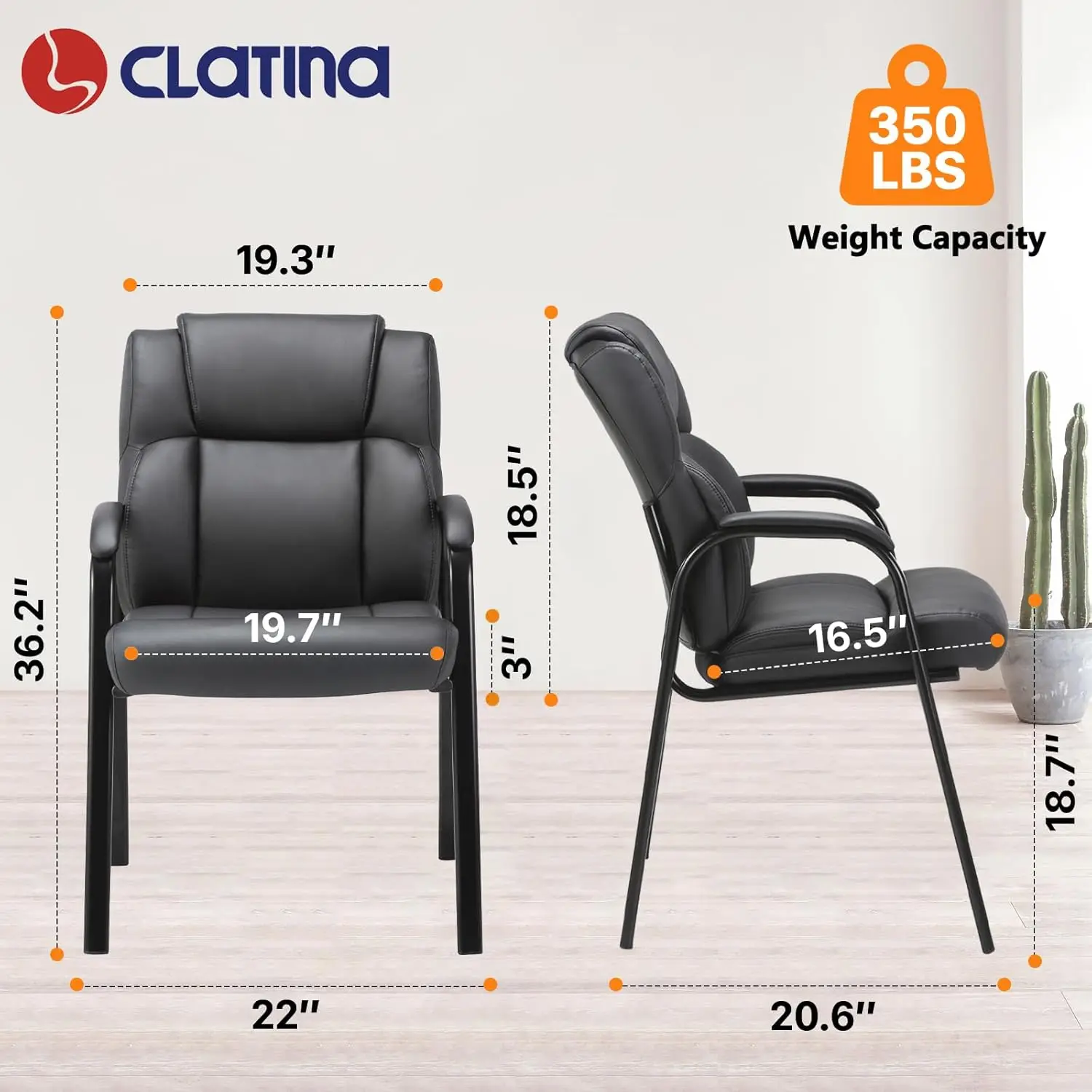 Leather Guest Chair with Padde – обзор и цена Visitor Chair Padded
