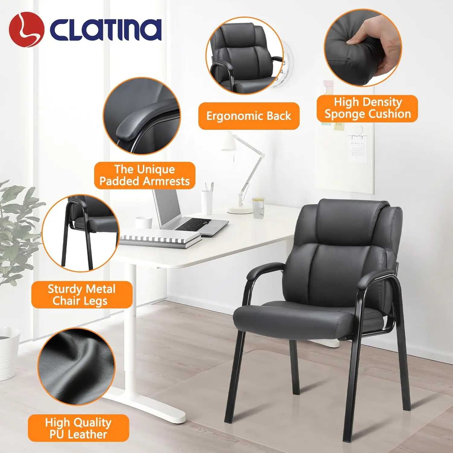 Leather Guest Chair with Padde – обзор и цена Visitor Chair Padded