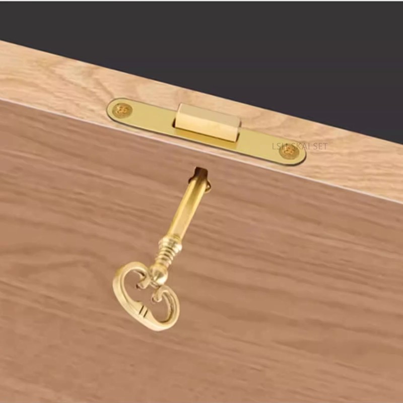 1PC Retro Brass Drawer Lock, O – обзор и цена Office Furniture Hardware