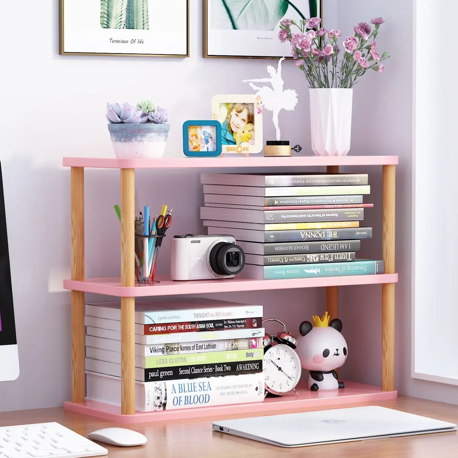 Bookcase Wooden Shelf Desktop  – обзор и цена Cubicle Shelf Organizer